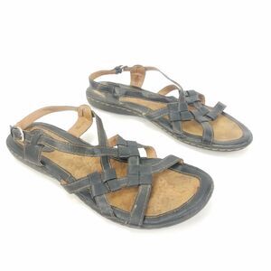 BOC Born Concept Kesia Slingback Strappy Sandals Black Shoes Womens Sz 10 C64306